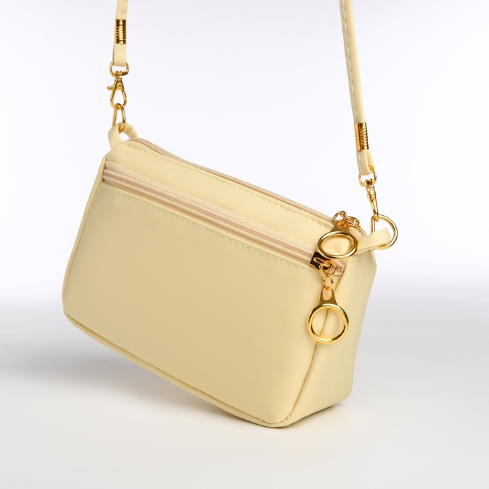 Сумка женская кросс-боди на молнии, цвет бежевый Сумка женская кросс-боди на молнии, цвет бежевый