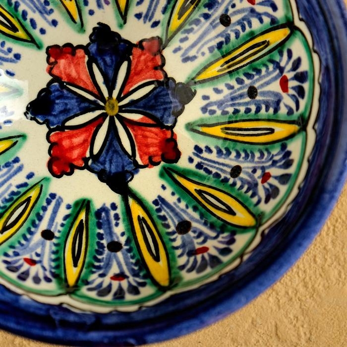 Пиала Риштанская Керамика  Пиала Риштанская Керамика "Узоры", 11 см, большая, микс