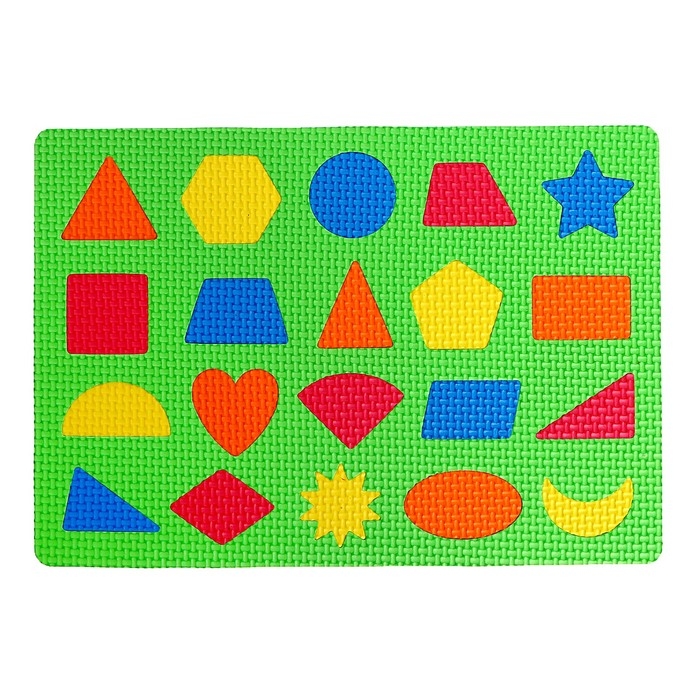 Коврик-пазл «Умные фигуры», цвета МИКС Коврик-пазл «Умные фигуры», цвета МИКС
