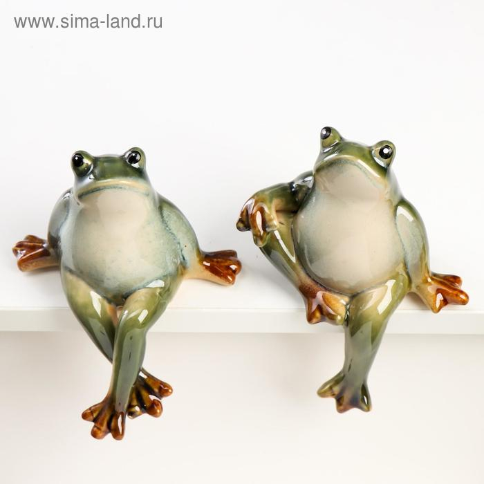 Сувенир керамика Сувенир керамика "Лягушка" набор 2 штуки 14х10х11,5 см