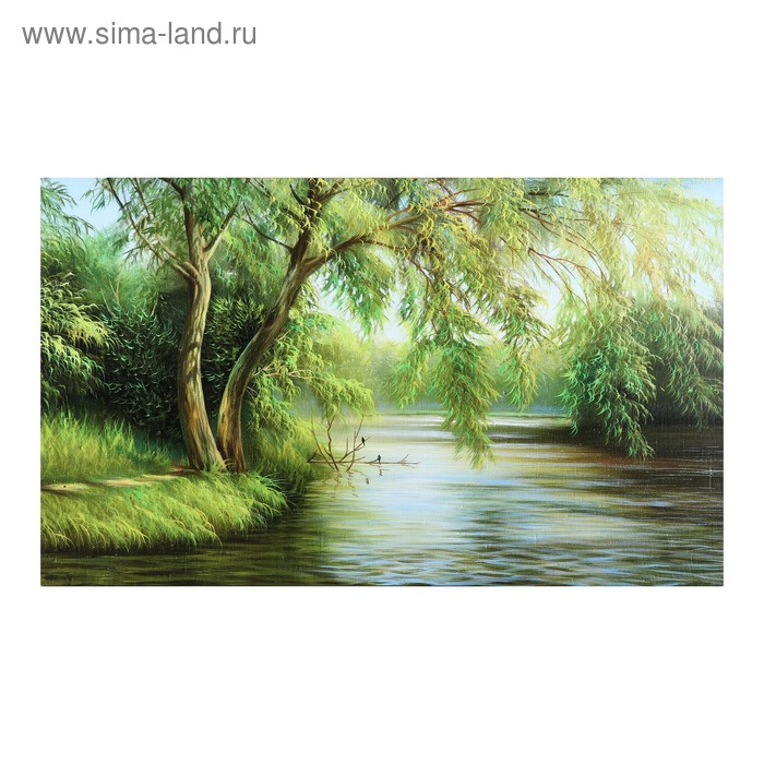 Картина на холсте Картина на холсте "Склонившись над рекой" 60*100 см