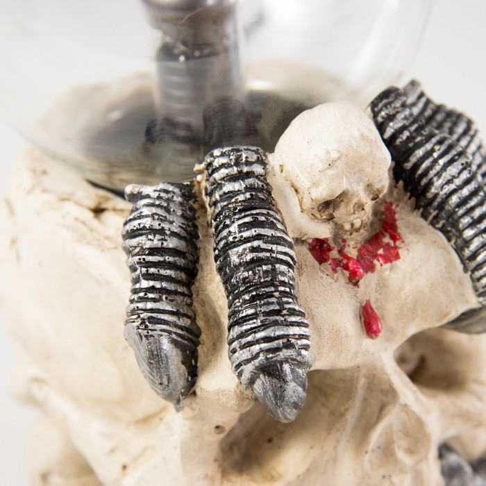 Плазменный шар "Череп" цветной 12х17х20 см RISALUX