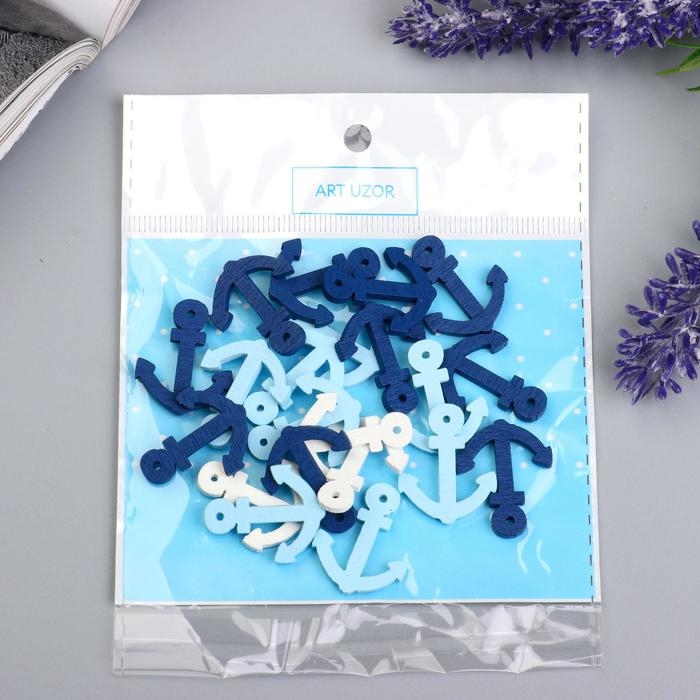 Декор для творчества дерево Декор для творчества дерево "Якорь" (набор 20 шт) 13х10 см