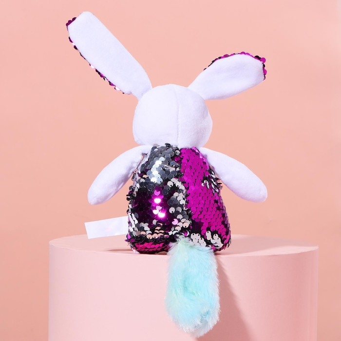 Мягкая игрушка с пайетками «Заяц», 26 см