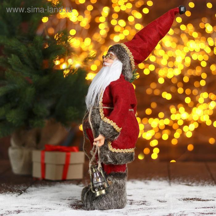 Дед Мороз  Дед Мороз "В красном тулупе с фонарём" 30 см