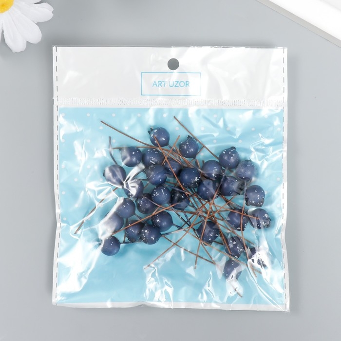 Декор для творчества Декор для творчества "Ягодка - голубика" синий d=1 см набор 30шт