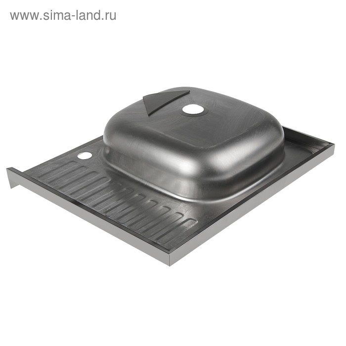 Мойка кухонная  Мойка кухонная "Владикс", накладная, без сифона, 60х50 см, левая, нержавеющая сталь 0.4 мм