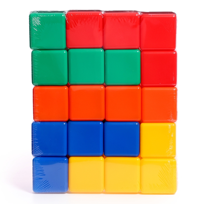 Набор цветных кубиков, с наклейками, 6 × 6 см, 20 штук, 3+ Набор цветных кубиков, с наклейками, 6 × 6 см, 20 штук, 3+