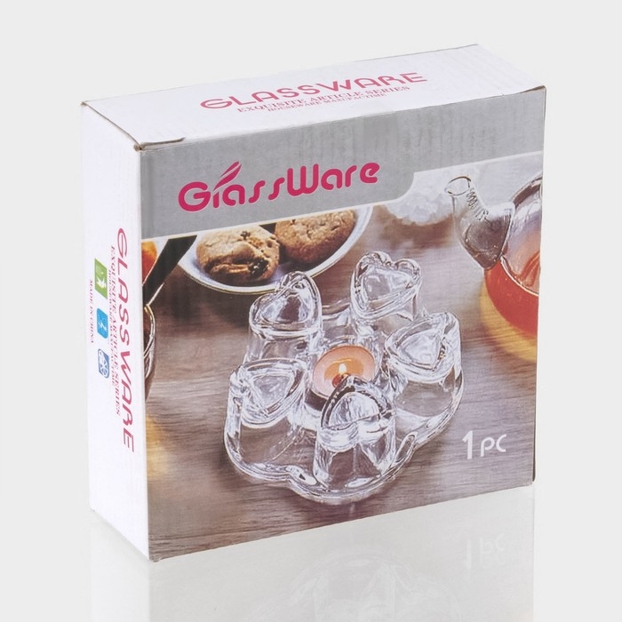 Подставка стеклянная для подогрева «Хрусталик», d=14 см Подставка стеклянная для подогрева «Хрусталик», d=14 см