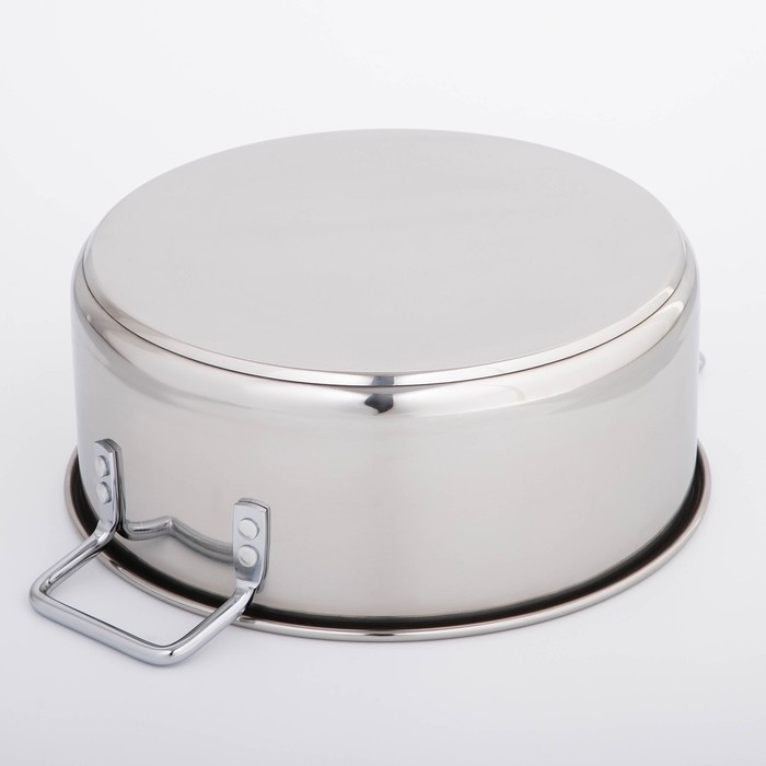 Кастрюля «Общепит», 12 л, d=35 см, h=14 см, металлическая крышка, с теплораспределительным слоем, индукция Кастрюля «Общепит», 12 л, d=35 см, h=14 см, металлическая крышка, с теплораспределительным слоем, индукция