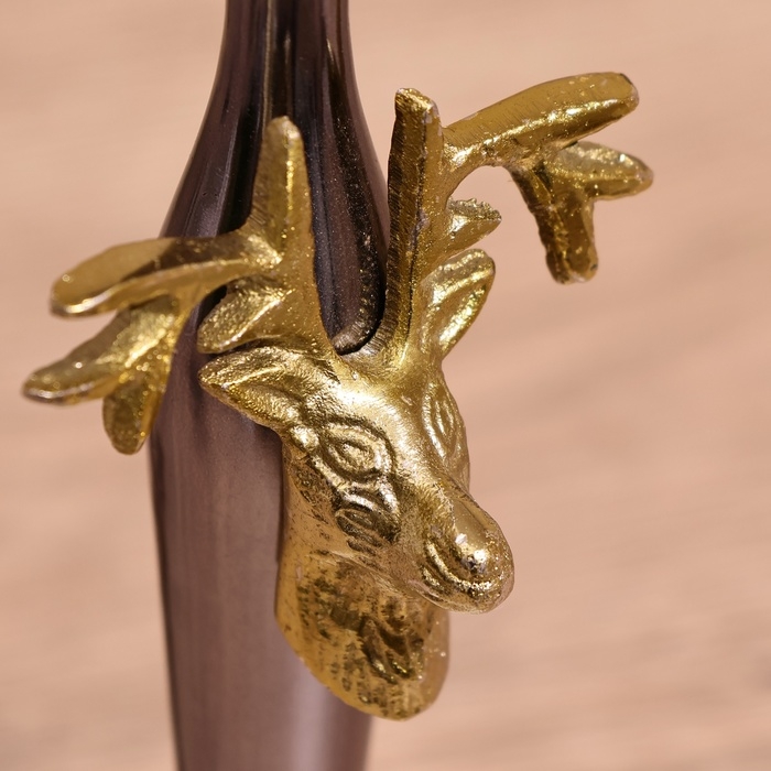 Подсвечник  Подсвечник "Олень" 25 см, металл, мрамор