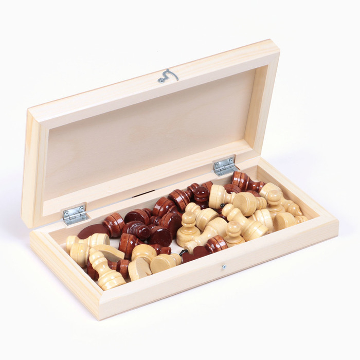 Шахматы деревянные настольные 29 х 29 см, король 6.7 см, пешка 3.5 см Шахматы деревянные настольные 29 х 29 см, король 6.7 см, пешка 3.5 см