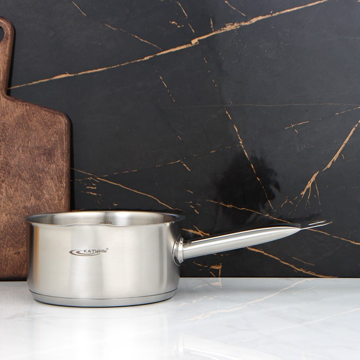 Ковш без крышки «Общепит», 2,1 л, d=18 см, h=9 см, металлическая ручка, с теплораспределительным слоем, индукция Ковш без крышки «Общепит», 2,1 л, d=18 см, h=9 см, металлическая ручка, с теплораспределительным слоем, индукция
