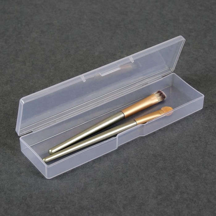 Органайзер для хранения, с крышкой, 16,5 × 4,5 × 2,2 см, цвет прозрачный