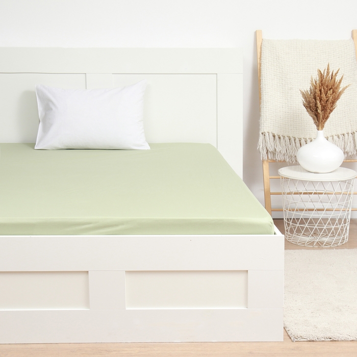 Простыня на резинке LoveLife Young grass 160*200+25 см, сатин, 125г/м² Простыня на резинке LoveLife Young grass 160*200+25 см, сатин, 125г/м²