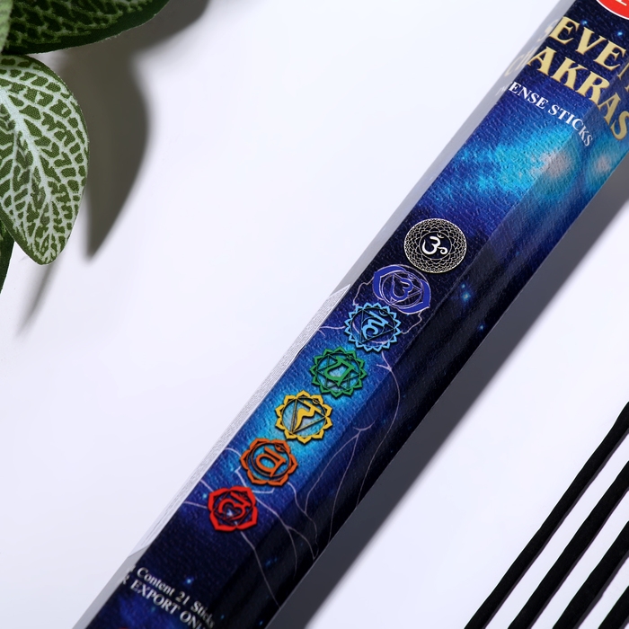 Благовония HEM  Благовония HEM "7 чакр. 7 Chakras", 20 палочек в упаковке, шестигранник