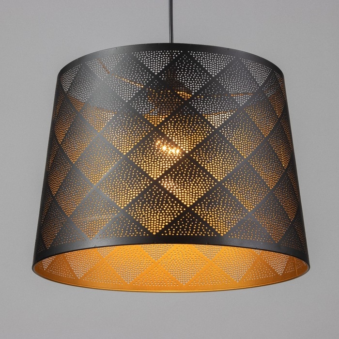 Светильник BayerLux Светильник BayerLux "Ромбы" Е27 40Вт черный золото 35х35х25-90см