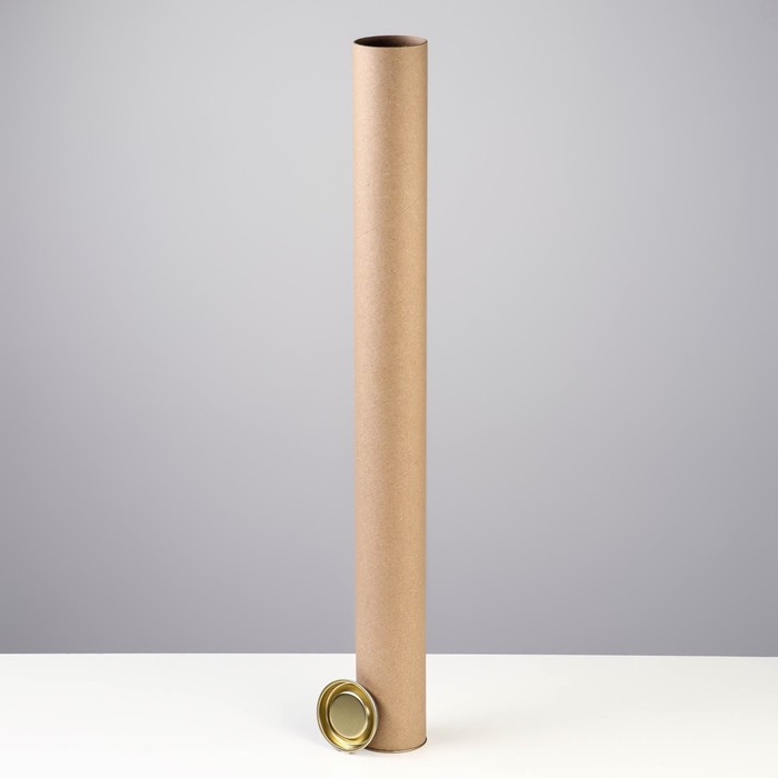 Тубус 63х670 мм (650 мм внутренняя высота),плотный картон, металлическая крышка Тубус 63х670 мм (650 мм внутренняя высота),плотный картон, металлическая крышка