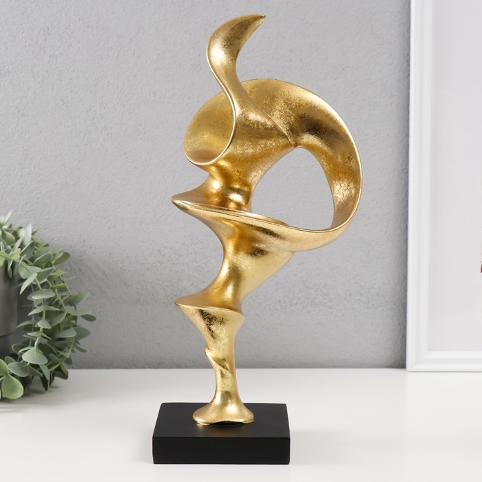 Сувенир полистоун  Сувенир полистоун "Абстракция. Всполохи огня" золото 17,5х10х33 см