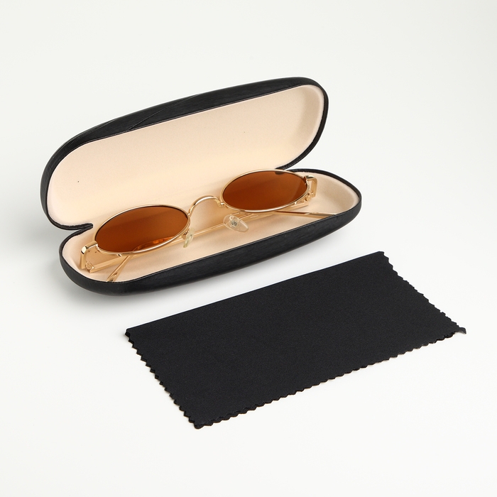 Футляр для очков на хлопушке, длина 16 см, цвет чёрный Футляр для очков на хлопушке, длина 16 см, цвет чёрный