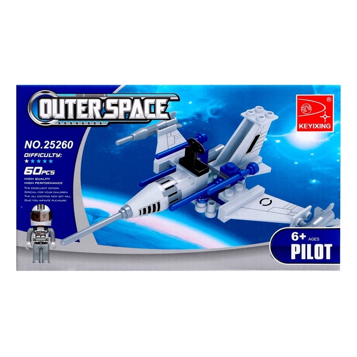 Конструктор Космос «Истребитель», 60 деталей