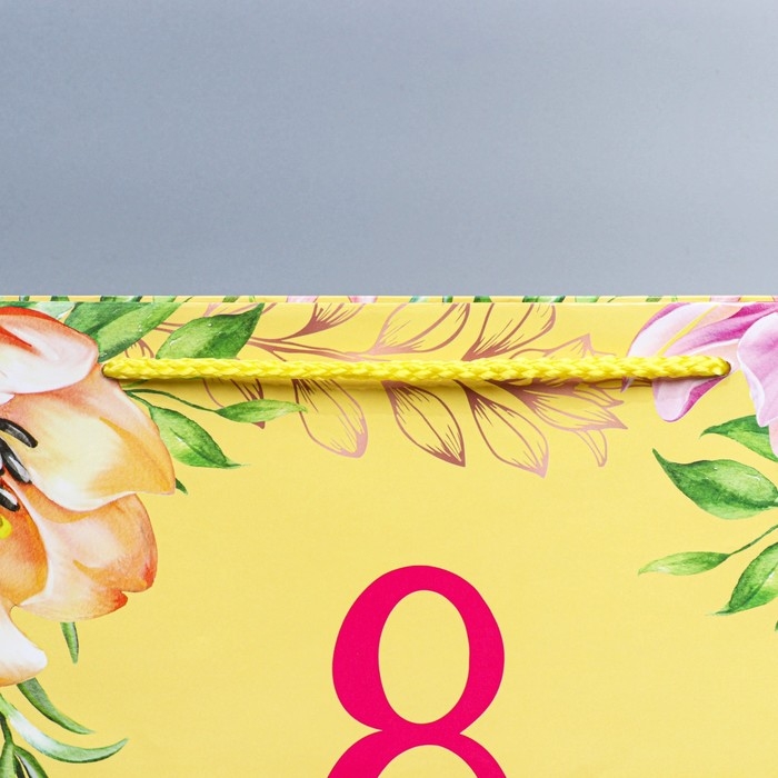 Пакет подарочный ламинированный горизонтальный, упаковка, «Букет для тебя», L 28 х 38 х 9 см