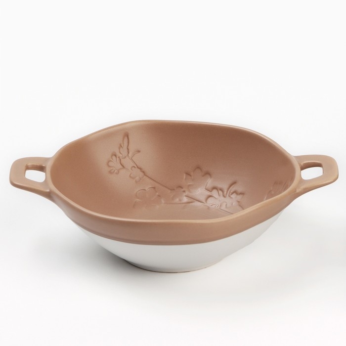 Тарелка керамическая глубокая «Монблан», 21х15 х 5,8 см, 400 мл