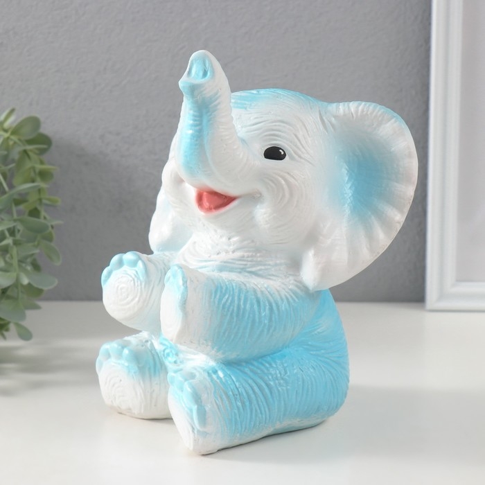 Копилка Копилка "Слоненок" голубой, высота 19 см, ширина 15 см, длина 13 см