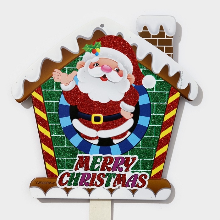 Топпер декоративный Топпер декоративный "Дед мороз и домик" 21х67 см