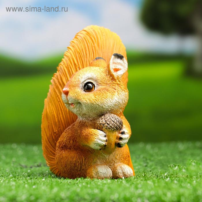 Садовая фигура  Садовая фигура "Белка c желудем" 13х9х14см