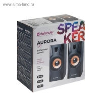 Компьютерные колонки 2.0 Defender Aurora S8, 2х4 Вт, USB, чёрные