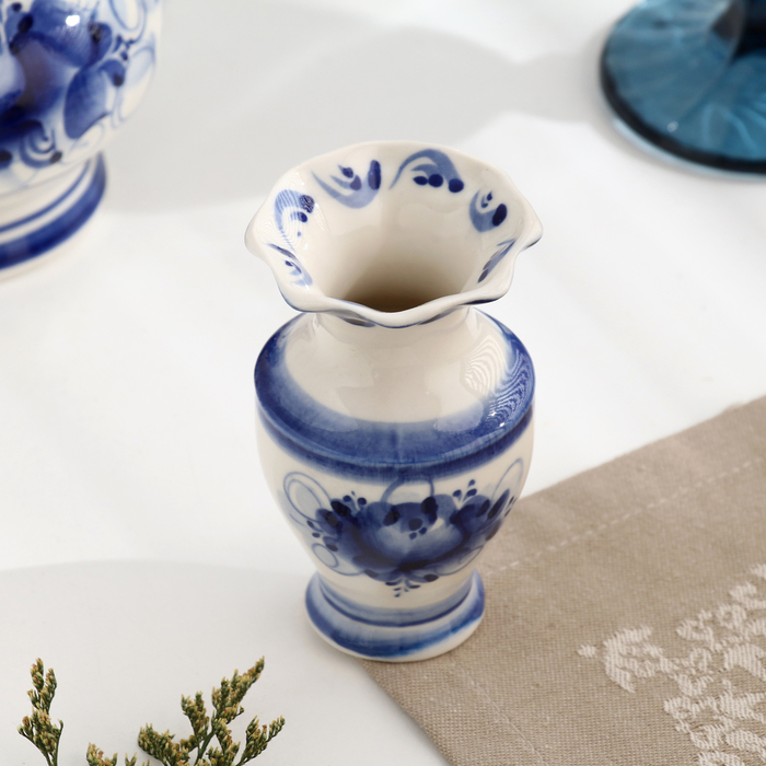 Салфетница Салфетница "Вазочка", малая, гжель, фарфор