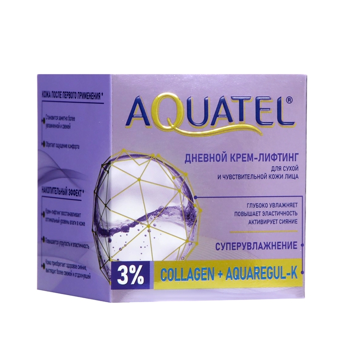 Дневной крем-лифтинг для лица &laquo;AQUATEL&raquo; для сухой и чувствительной кожи, 50 мл