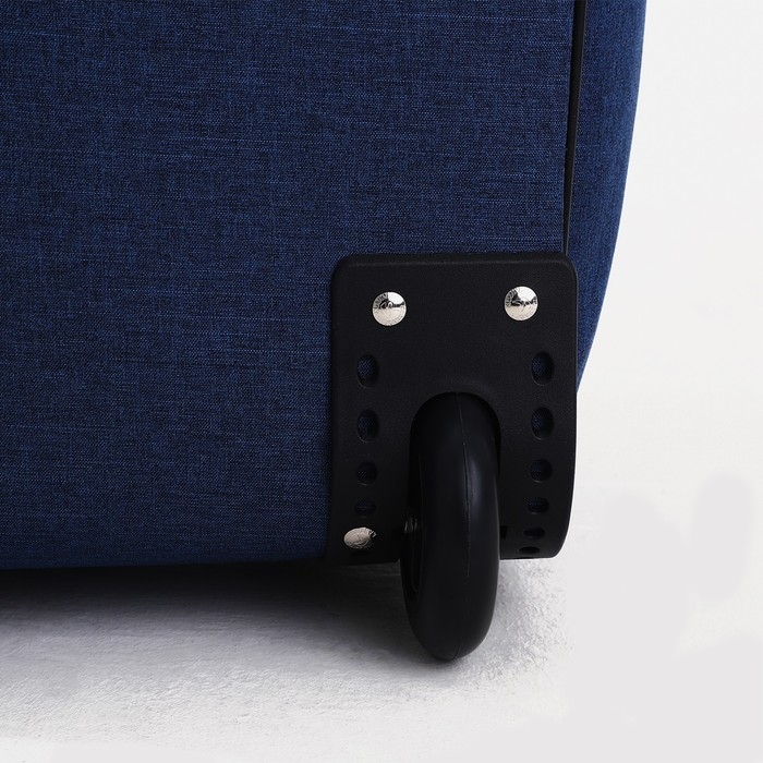 Чемодан малый 52 л (S), «Фабрика КАРТЕКС», отдел на молнии, с расширением, наружный карман, 2 колеса, цвет синий Чемодан малый 52 л (S), «Фабрика КАРТЕКС», отдел на молнии, с расширением, наружный карман, 2 колеса, цвет синий