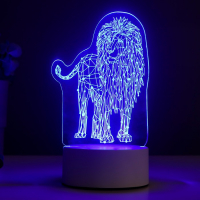 Светильник "Лев" LED RGB от сети 9,5х13х18,9 см RISALUX