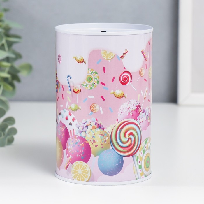 Копилка металл банка Копилка металл банка "Сладости" МИКС 12х8х8 см