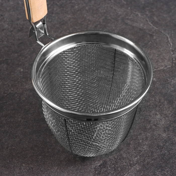 Корзинка для приготовления картошки фри, 34см, дерев ручка Корзинка для приготовления картошки фри, 34см, дерев ручка