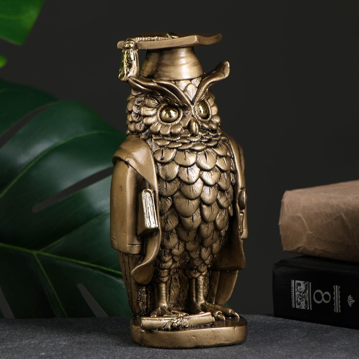 Фигура Фигура "Магистр Филин" золото 8х8х19см