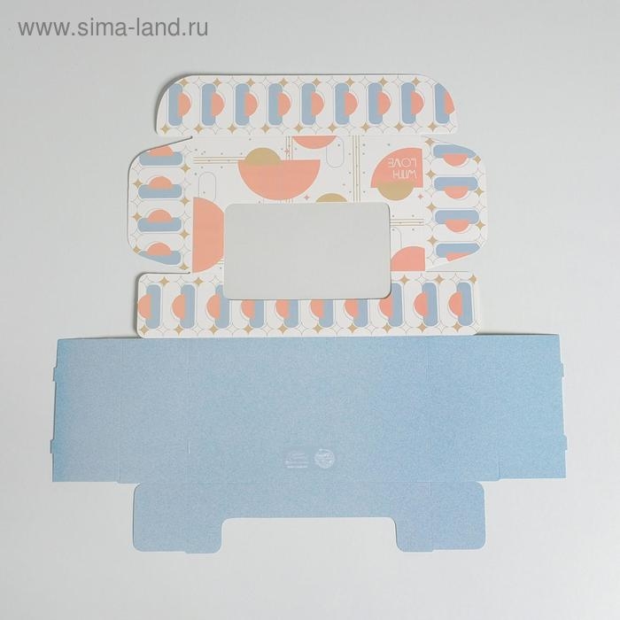 Коробка для эклеров, кондитерская упаковка, 5 вкладышей, With Love, 25.2 х 15 х 7 см Коробка для эклеров, кондитерская упаковка, 5 вкладышей, With Love, 25.2 х 15 х 7 см