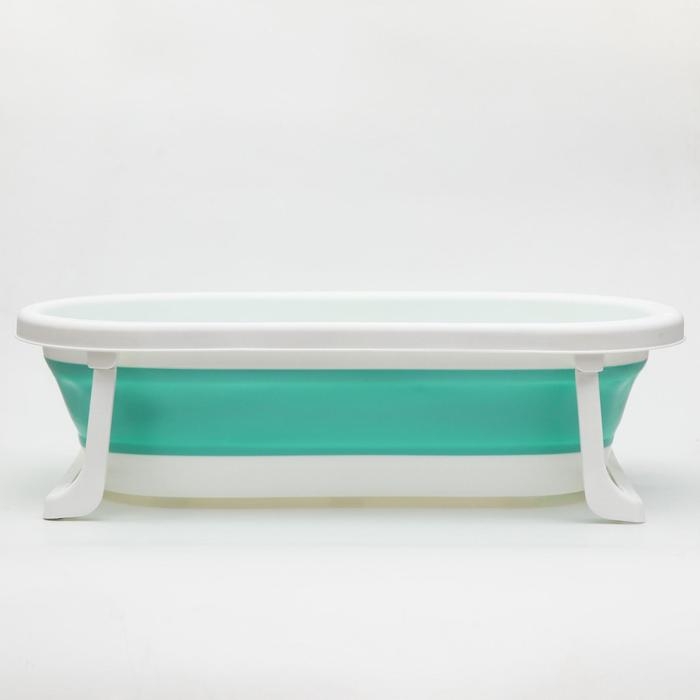 Ванночка детская складная со сливом, 75 см., цвет бирюзовый Ванночка детская складная со сливом, 75 см., цвет бирюзовый