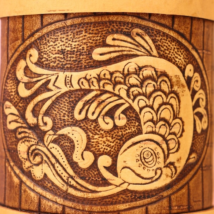 Кружка Кружка "Карп", 500 мл, береста