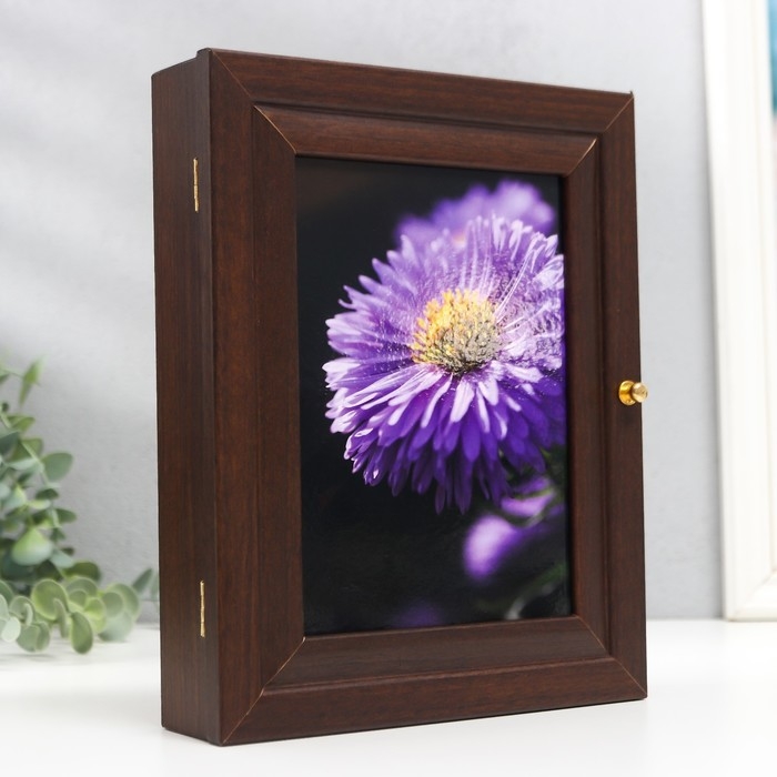 Ключница Ключница "Яркий цветок" венге 19х24 см МИКС