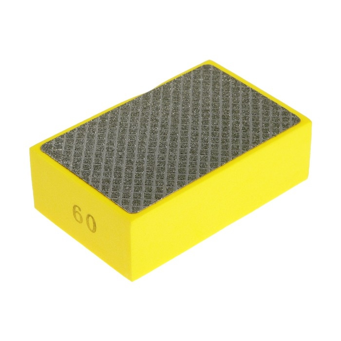 Губка алмазная шлифовальная ТУНДРА, 90x55x30 мм, Р60, для камня, керамогранита, кафеля Губка алмазная шлифовальная ТУНДРА, 90x55x30 мм, Р60, для камня, керамогранита, кафеля