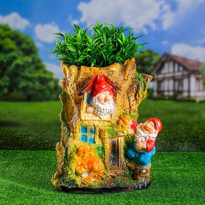 Фигурное кашпо Фигурное кашпо "Пень дом" 44см