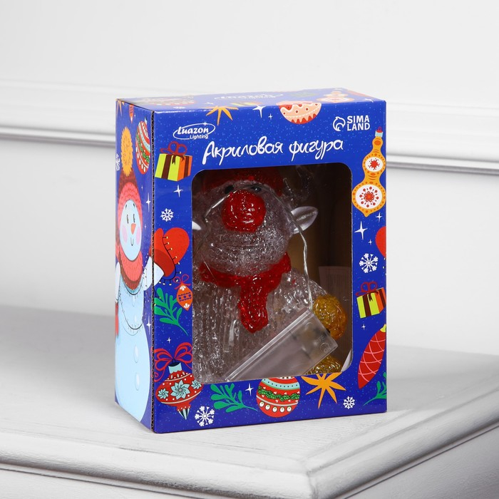 Светодиодная фигура «Приветливый оленёнок» 14.5 × 20 × 8 см, акрил, 10 LED, батарейки ААх2 (не в комплекте), свечение белое Светодиодная фигура «Приветливый оленёнок» 14.5 × 20 × 8 см, акрил, 10 LED, батарейки ААх2 (не в комплекте), свечение белое