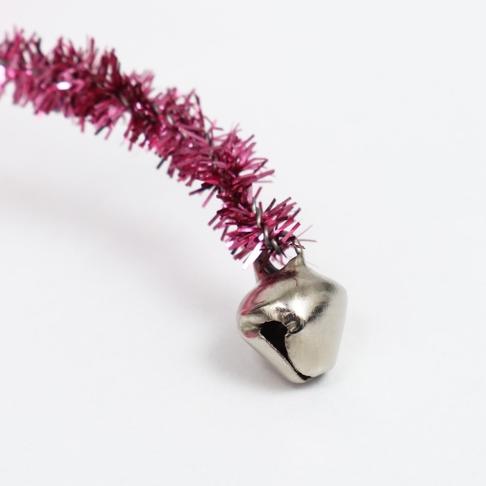 Дразнилка  Дразнилка "Розовое Чудо" с перьями и бубенчиками 30 см, розовая