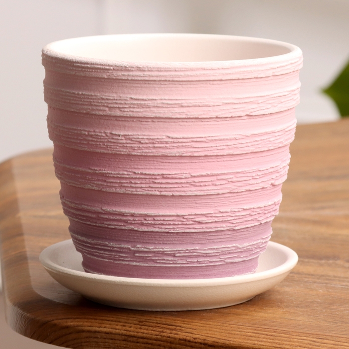 Горшок цветочный Букле розовый крокус №1, 0,7 л, d - 11,7 см Горшок цветочный Букле розовый крокус №1, 0,7 л, d - 11,7 см