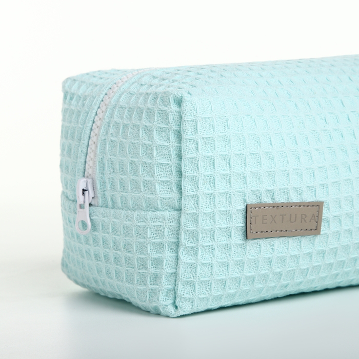 Косметичка на молнии TEXTURA, цвет бирюзовый Косметичка на молнии TEXTURA, цвет бирюзовый