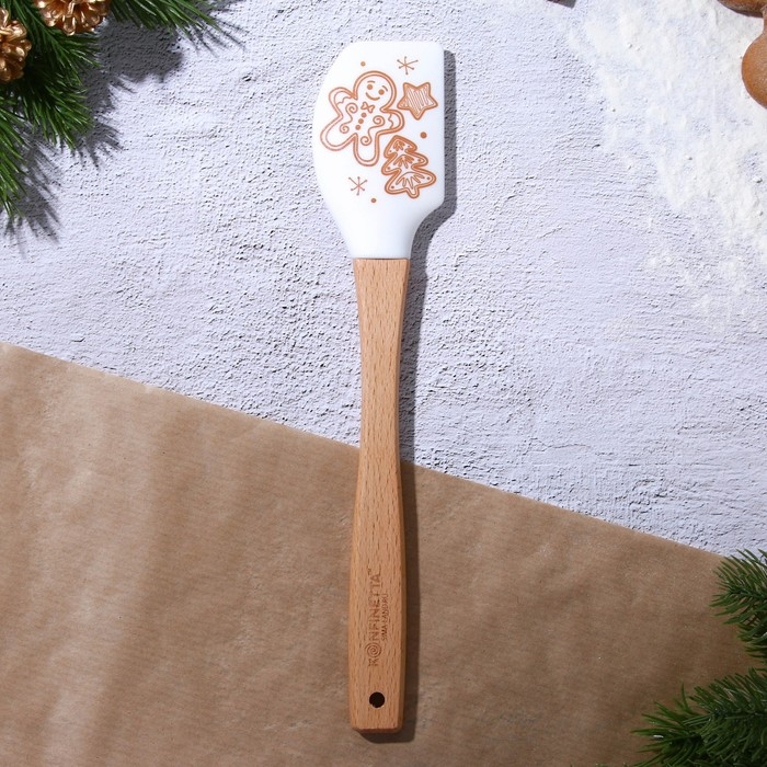 Новый год. Лопатка силиконовая «Печеньки», 26 х 5 см Новый год. Лопатка силиконовая «Печеньки», 26 х 5 см
