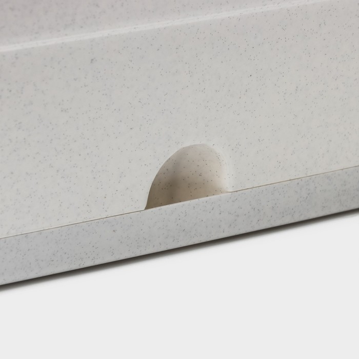 Ящик балконный для цветов, 40 см, цвет мрамор Ящик балконный для цветов, 40 см, цвет мрамор